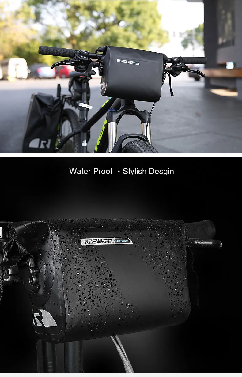Sale ROSWHEEL Hot New 3L Bicycle Bag Water Proof MTB Bike Handlebar Front Basket PVC Pannier Pouch Cycling Holdings Accessories 0 Sale ROSWHEEL Hot New 3L Bicycle Bag Water Proof MTB Bike Handlebar Front Basket PVC Pannier Pouch Cycling Holdings Accessories 0