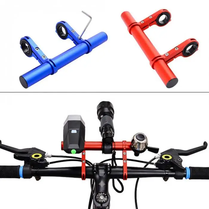 Perfect Cool Multifunction  Bike Holder Handle Extender Double Handlebar Flashlight PC Clip Bracket Bicycle Accessories ALS88 21