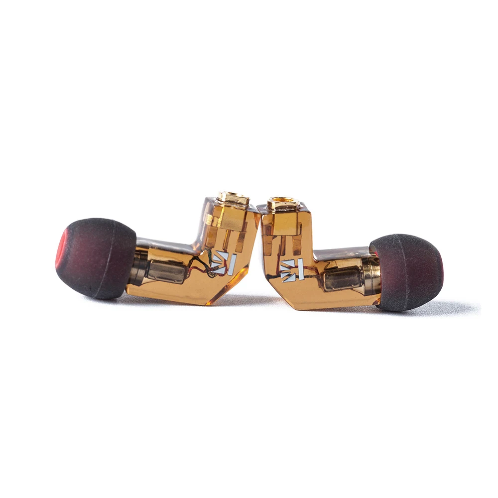 Günstige KBEAR F1 Ausgewogene Anker Kunden HIFI Sport Monitor In Ohr Kopfhörer Mit 3,5 MMCX Gold Überzogene Headset Metall Überzogene LOGO ohrhörer
