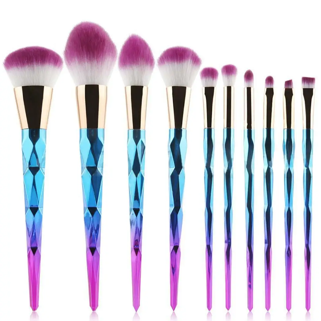 

New women Fashion Brushes 10pc Cosmetic Tool Eyebrow Eyeshadow Brush Makeup Brush Sets Tools