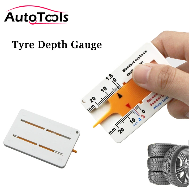 

1Pcs Tyre Tread Depth Gauge Car Motorcycle Trailer Van Wheel Measure Tool car accessory