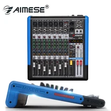 MT-8 Портативный микшер 8 канальный Профессиональный Live Studio Audio КТВ караоке-микшер 48В микшерный пульт