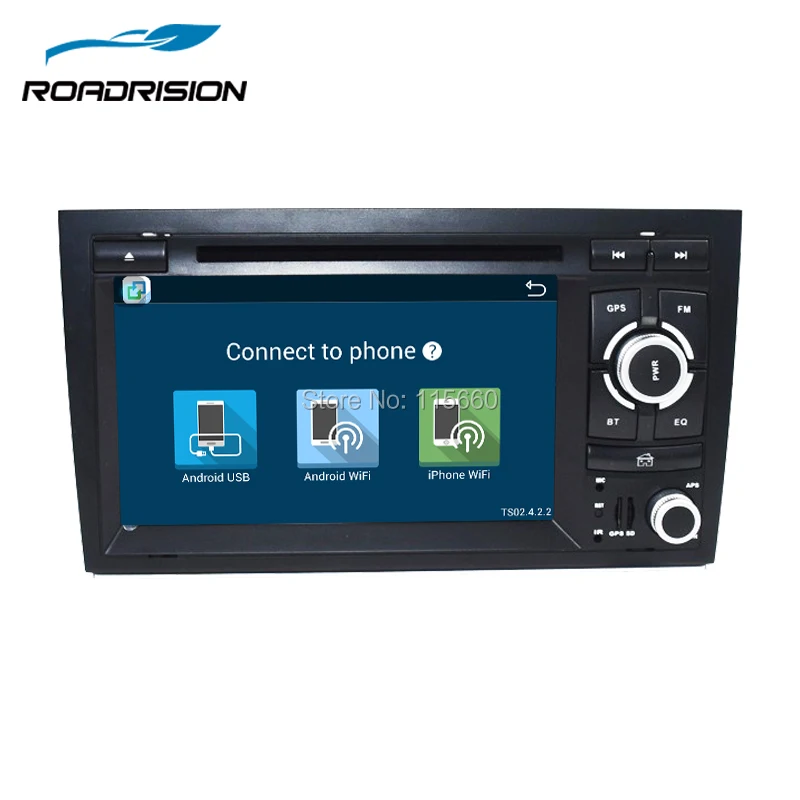 RoadRision 2Din автомобильный dvd плеер Android 6 0 для Audi A4 2002 2008 S4/Seat Exeo с Wifi GPS навигацией
