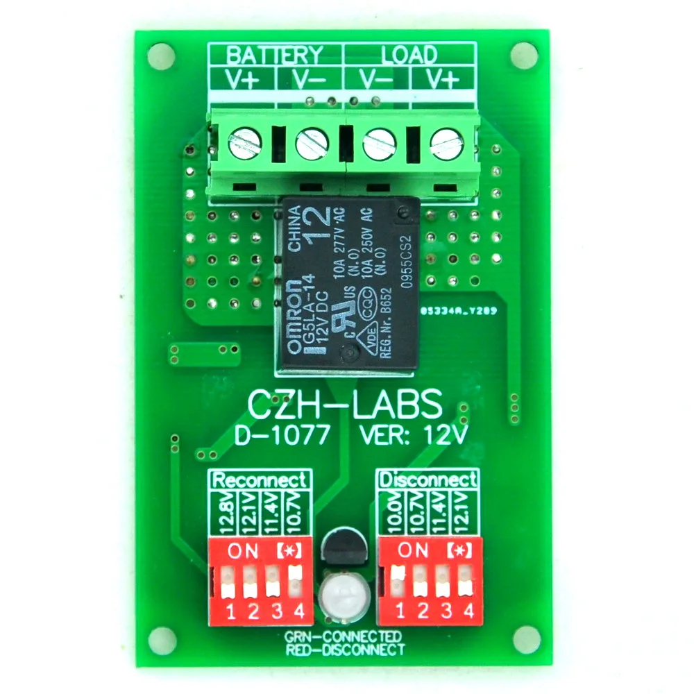 Low Voltage Disconnect Module LVD 12V 10A Protect Prolong Battery