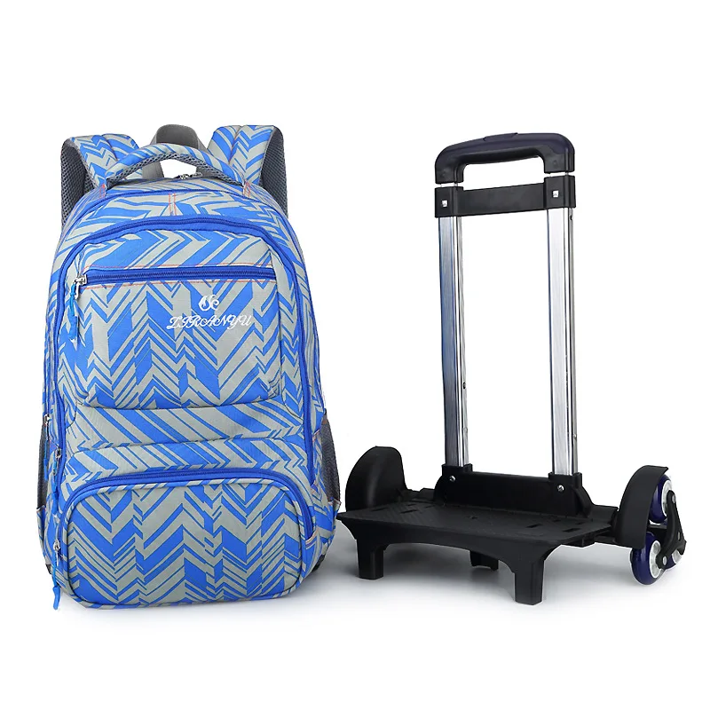 Детский чемодан многофункциональные школьные сумки, студенческие сумки на колесиках, рюкзак с колесиками на лестницах, рюкзак на колесиках