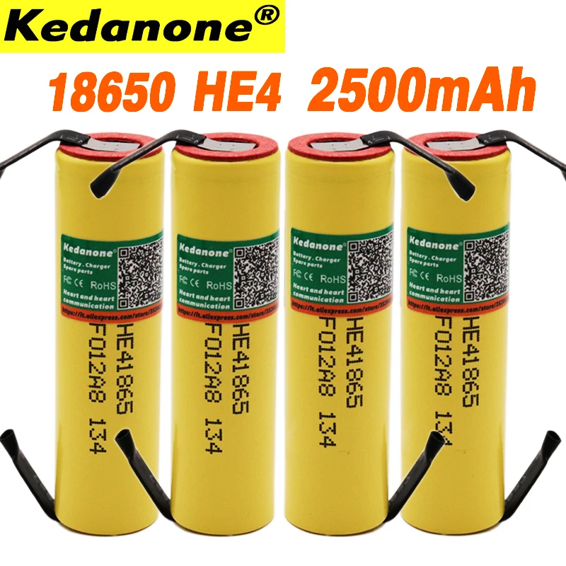 100% новый перезаряжаемый литий ионный аккумулятор HE4 18650 3 7 в 2500 мАч Аккумулятор