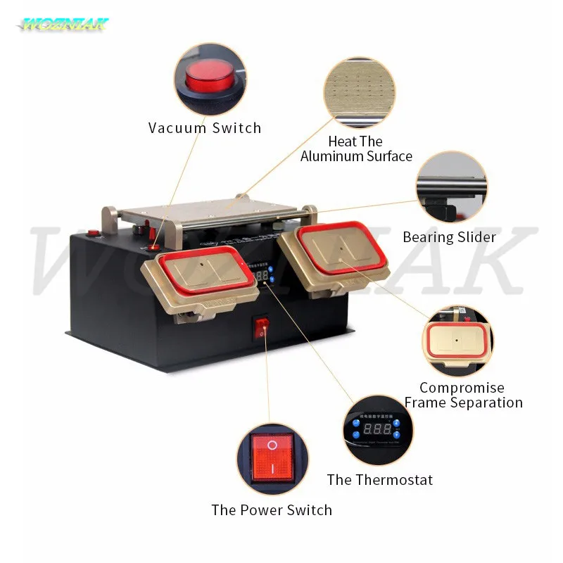 

Wozniak Heating platform machine Bezel Middle Frame Liquid crystal separator Machine Remove frame for Samsung LCD Refurbish