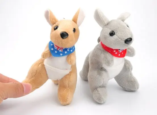 The scarf Australian kangaroo fluffy widgets that doll Small pendant stuffed kangaroo machine doll mixed model