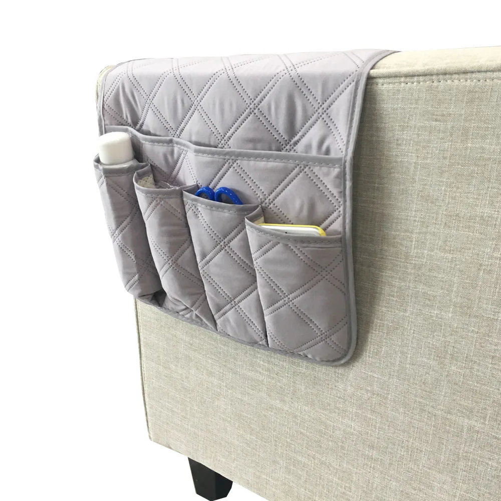 4 Taschen Lagerung Organizer zum Aufh/ängen Couch Sofa Sessel Fernbedienung Tasche Halter gefaltet Tasche schwarz