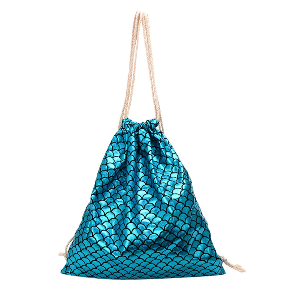 ISHOWTIENDA женская сумка на плечо с рисунком рыбьей чешуи, сумка-мессенджер, сумка на шнурке, рюкзак, worek plecak sznurek# Y3