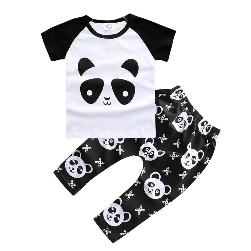 

2016 Baby Girl Clothes Milk Printed Long Sleeve Shirt + Pants Baby Clothing For Baby Girl Summer Spring Newbron Baby Boy Clothes
