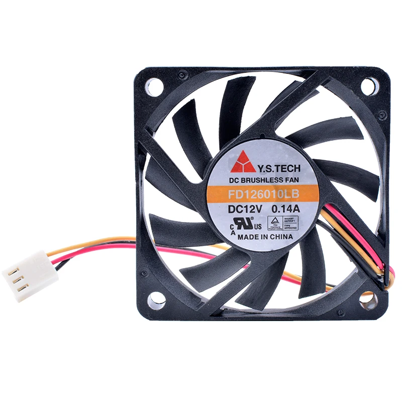 Cooling Fan COOLING REVOLUTION FD126010LB 6cm 60mm 6010 12V 0.14A Computer CPU 3pin Silent Cooling Fan