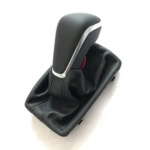 Perilla de cambio de marchas negra con polaina de bota de cuero LHD AT Auto Trans solo para Audi NEW A7 A6 PA STYLE C7 2016 2017 2018