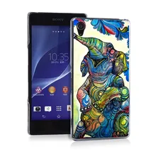 Elephant Design Pretty Funny UV Black Bag Case For Sony Z2