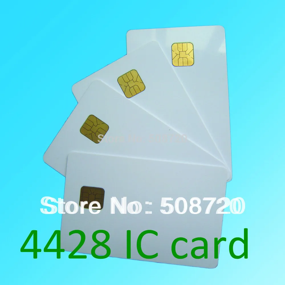 200 шт. FM4428 ISO7816 карта с чипом IC Контактная смарт-карта для социальной безопасности