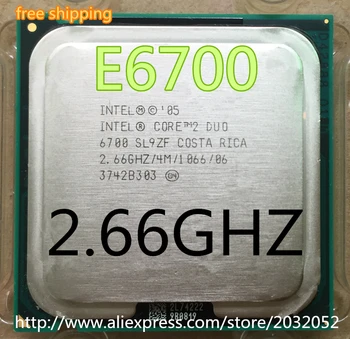 Original lntel CPU Core2 E6700 CPU 2.66GHz 775pin/4MB Cache Dual-CORE 65W scrattered pieces (working 100% Free Shipping)