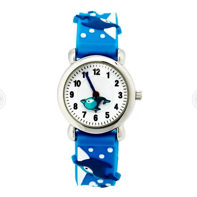 

2018 High quality waterproof Kids Children Quartz Wrist Watch Wristwatch Slap On Silicone Band Analog Cute fish watches