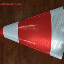 Светоотражающий нарукавник из ПВХ белого и красного цветов