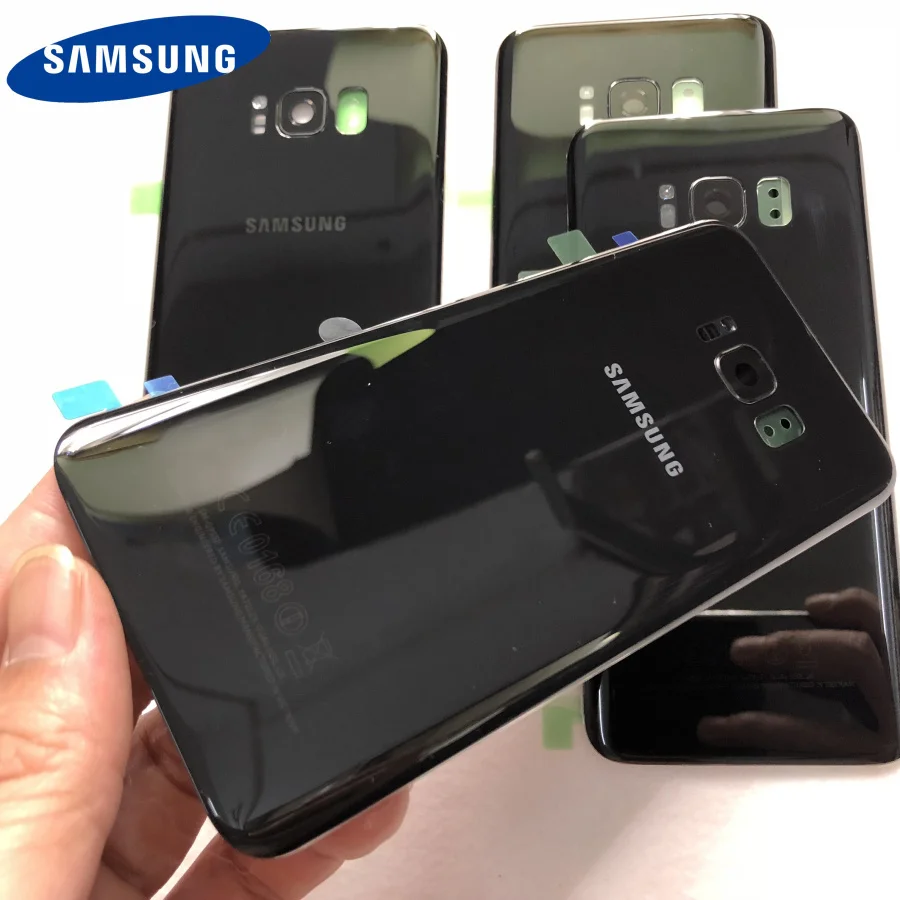 Для Samsung Galaxy S8 Plus S8+ G950 G955 аккумулятор задняя крышка стеклянная дверь Корпус задняя камера Стекло S8 задняя крышка