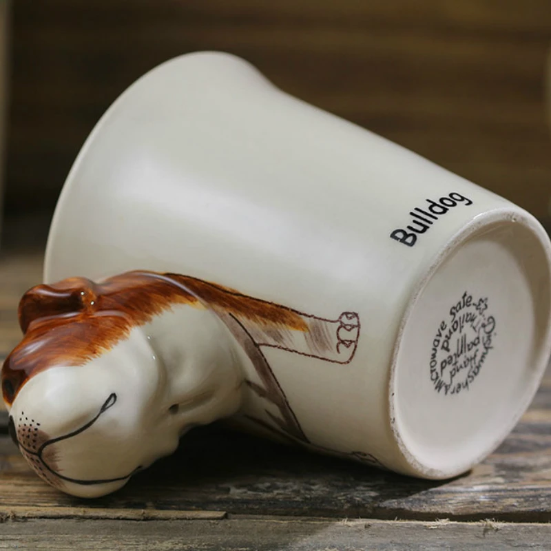 3D cartoon bulldog mug