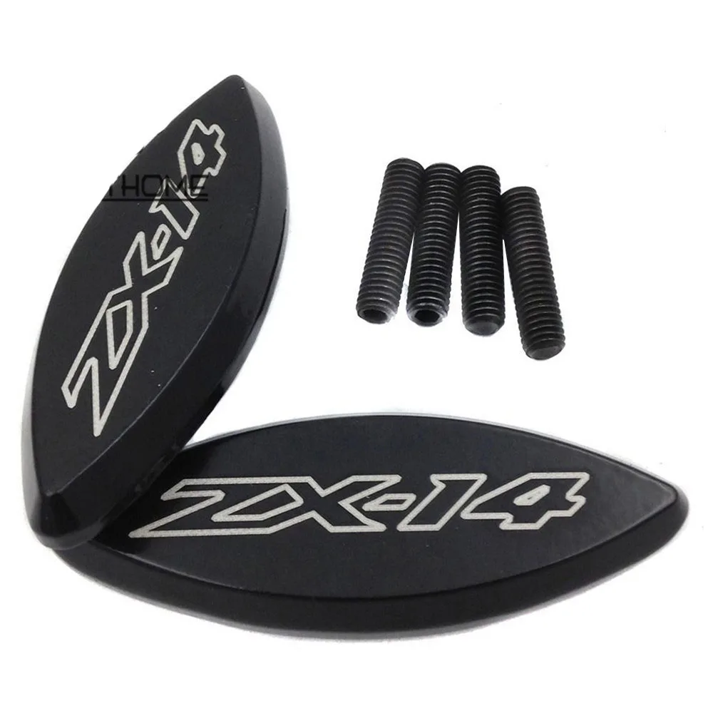 Mirrors Base Plates Black Block Off Rearview Mirror Holes For Kawasaki