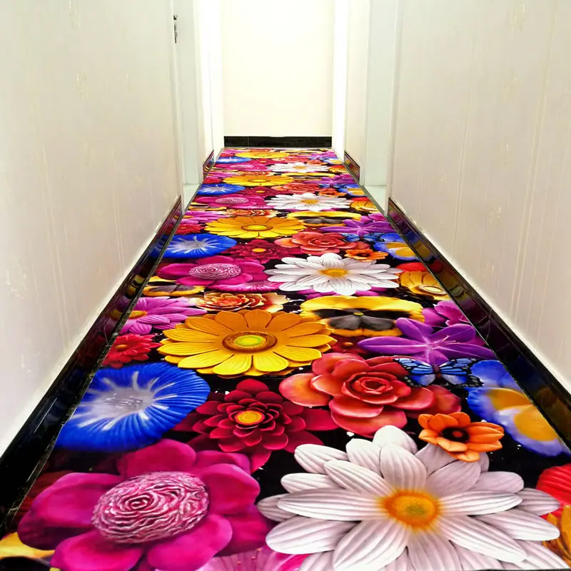 New Colourful 3D Printing Hallway Carpets Bedroom Living Room KIDS Tea Table Rugs Kitchen Bathroom Stairs Mats Tatepes