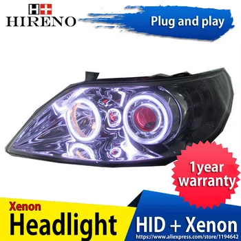 

Car custom Modified Xenon Headlamp for BYD F6 Headlights Assembly Car styling Angel Lens HID 2pcs
