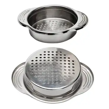 

2-Pack Stainless Steel Food Can Drainer Strainer, Sieve Tuna Can Oil Press Tuna Can Oil Squeezer Oil Drainer Can Opener, Can S