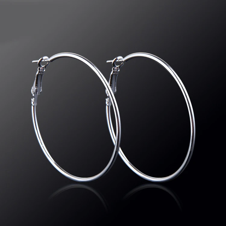 Classic Diameter 2cm-7cm Hoop Earrings For Women High Quality Stainless Steel Alloy Earring All Occasions Suitable