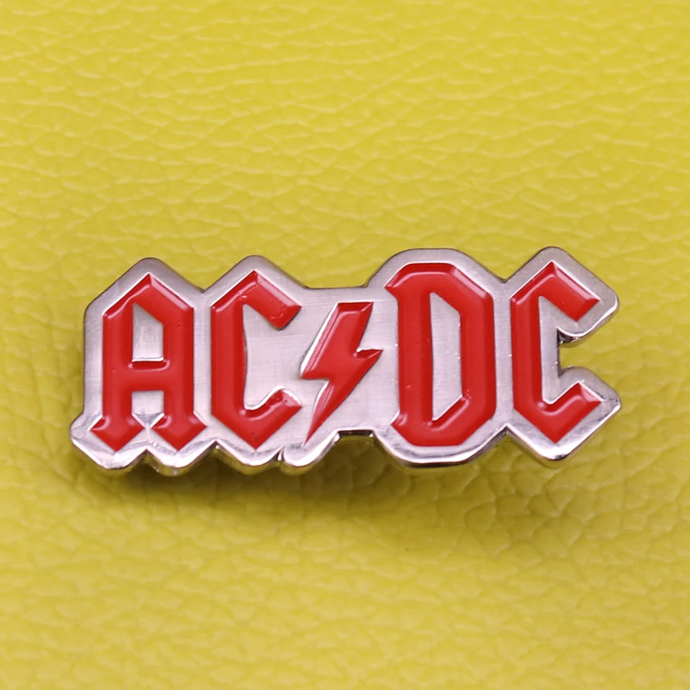 

ACDC Soft Enamel Pin Rock Band Music Lovers Gift for Him Birthday best friend Husband Father Dad Badge