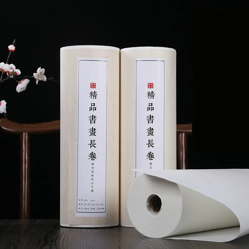 Китайская рисовая бумага 50 м 100 длинный рулон наполовину рисованная Xuan