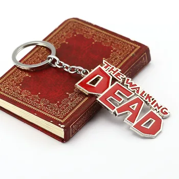 

10pcs/lot Walking Dead Keychain The Walking DEAD Letter Logo Metal Keychain Pendant Car Key Chain Chaveiro Wholesale HC11725