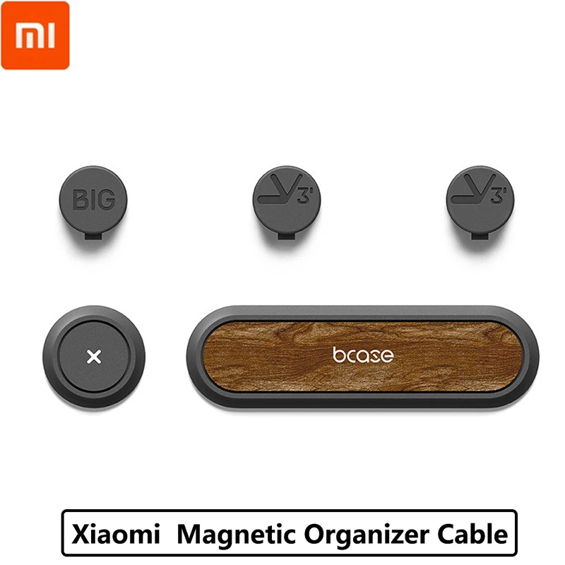 

Xiaomi Mijia Bcase TUP2 Magnetic Absorption Cable Clip Holder Compatibility Practical Magnetic Base Wood Texture