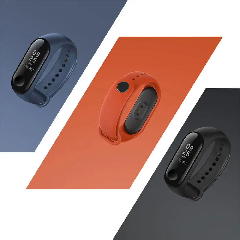 Xiaomi mi ремешок, силиконовый браслет с 4 ремешками, общий mi band 3, умный браслет, спортивный мягкий водонепроницаемый ремешок на запястье mi Band 4