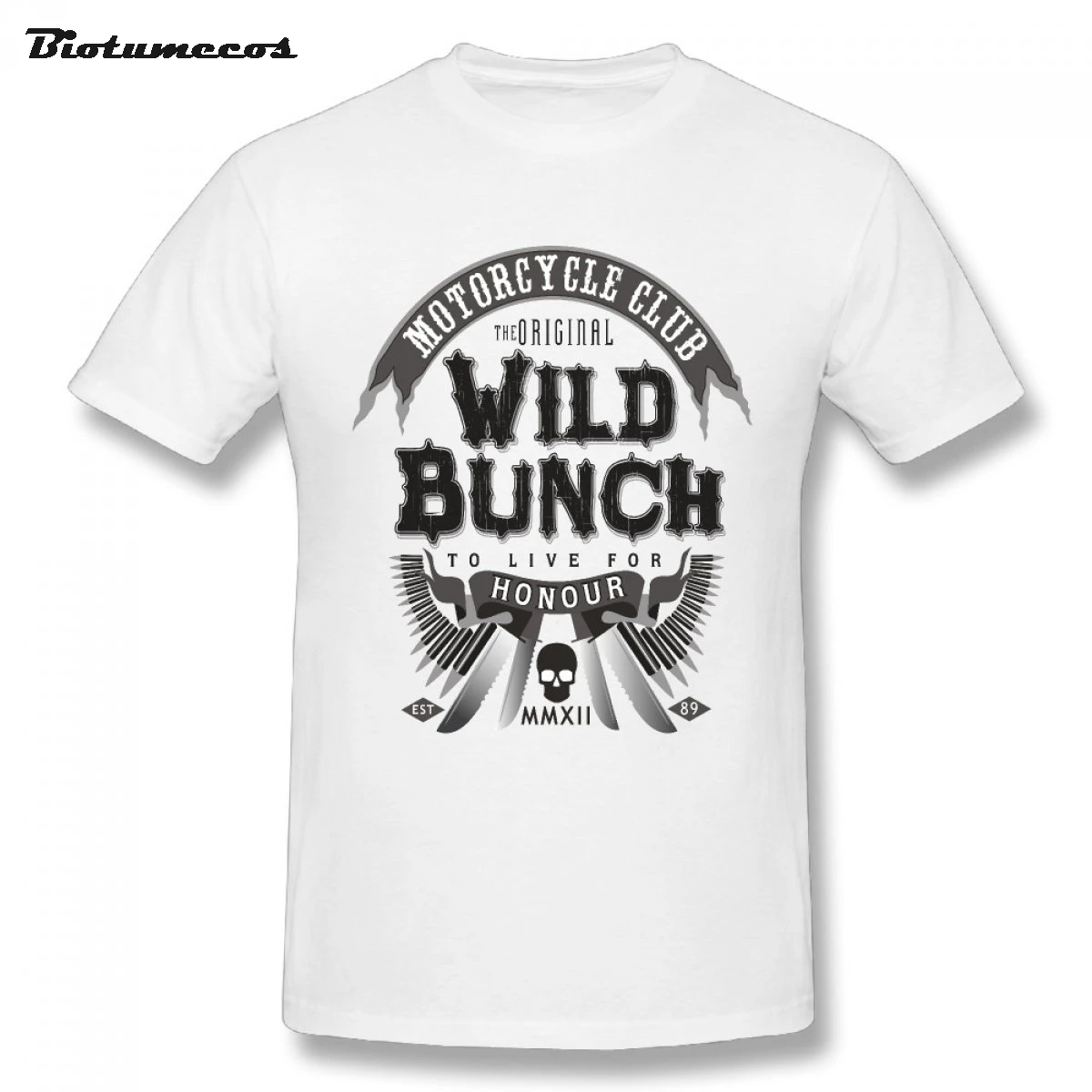 T shirt Men Motorcycle Club Wild Bunch To Live For Honour Printed Men's ...