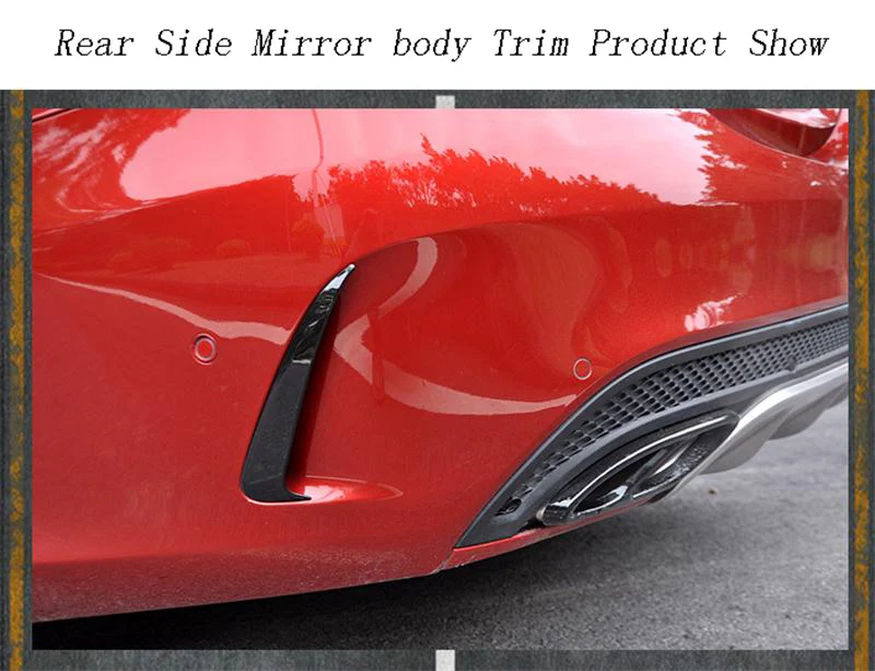 Автомобильный Стайлинг боковое зеркало заднего вида для тела наклейки обложки декоративная отделка для Mercedes Benz C Class W205 C180 C200 авто аксессуары