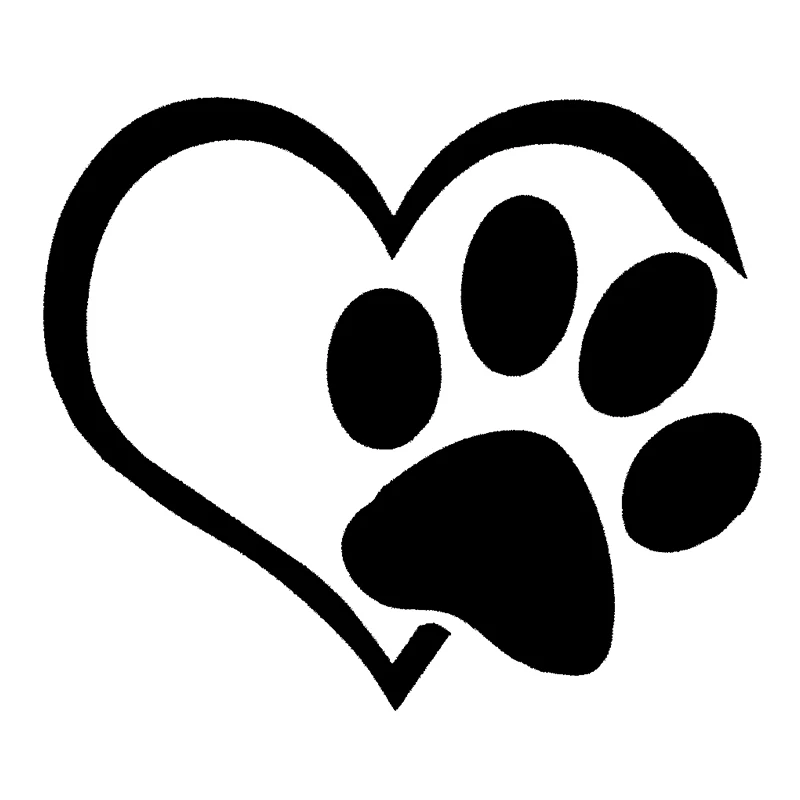 Heart Paw Vinyl Decal car truck sticker bumper window adopt bully Heart cat dog Laptop Boat Truck AUTO Bumper Wall Graphic New