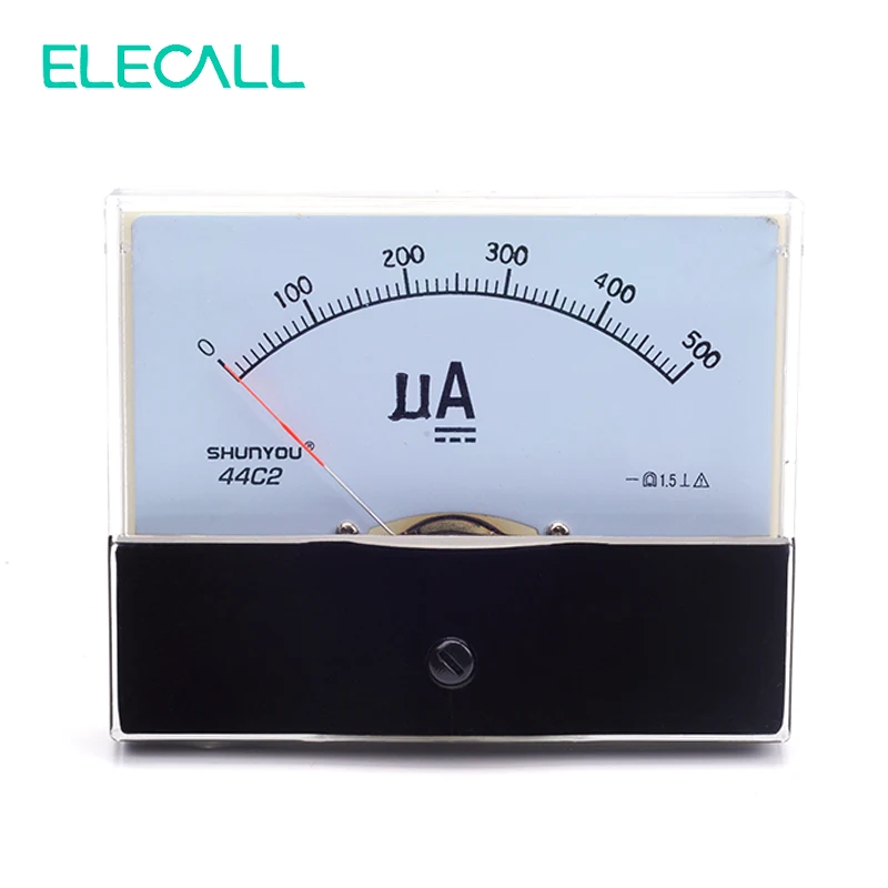 

ELECALL 44C2 500uA Ammeter Analog Current Test Meter DC Mechanical Header Ammeter