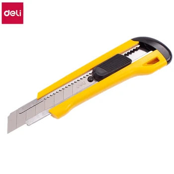 

DELI E2042 Cutter Wood Box Paper Cutter ABS Tool Steel Auto Lock Metal Stationery Utility Craft Knife Cutter Cutting Knife
