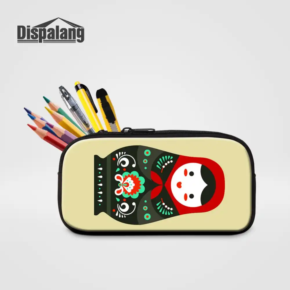 dispalang children small zipper pencil case for school russian