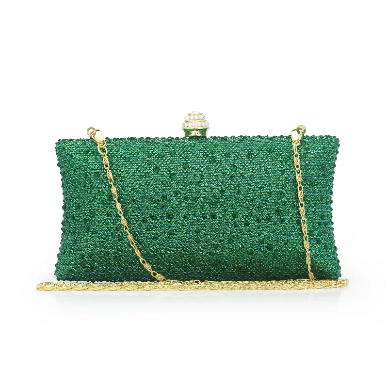 2017 Green Women Evening Bags Leather Clutch Bolsa De Festa Green