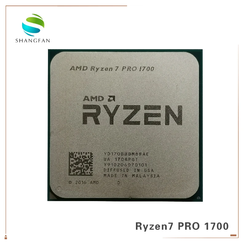 AMD Ryzen 7 PRO 1700 R7 PRO 1700 3.0 GHz Eight-Core Sixteen-Thread CPU Processor 65W YD170BBBM88AE Socket AM4