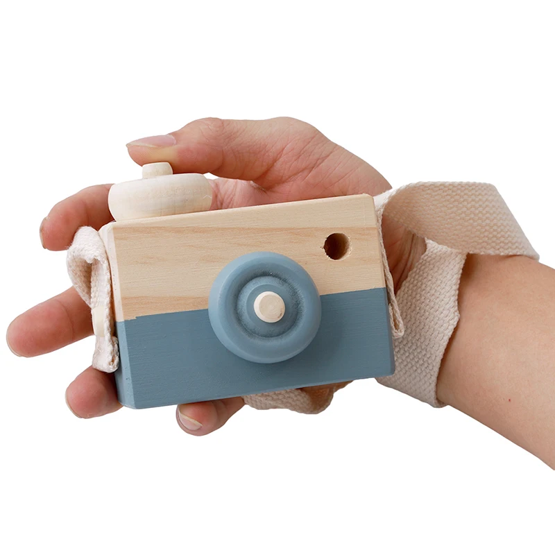 Милая деревянная игрушка-камера для маленьких детей, подвесное украшение для камеры, Детская развивающая игрушка, подарки на день
