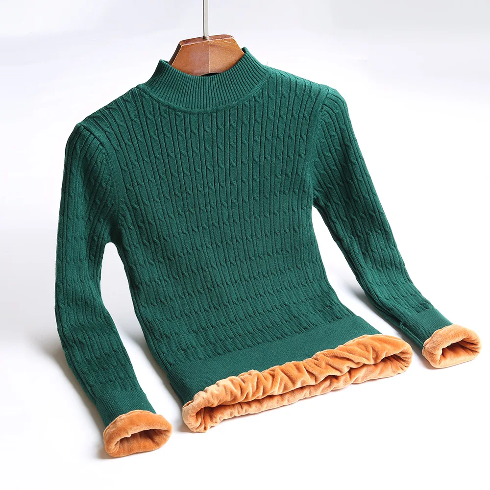 GIGOGOU S-2XL плюс вельветовый теплый зимний женский свитер толстый вязаный мягкий джемпер Топ Модный женский пуловер, свитер