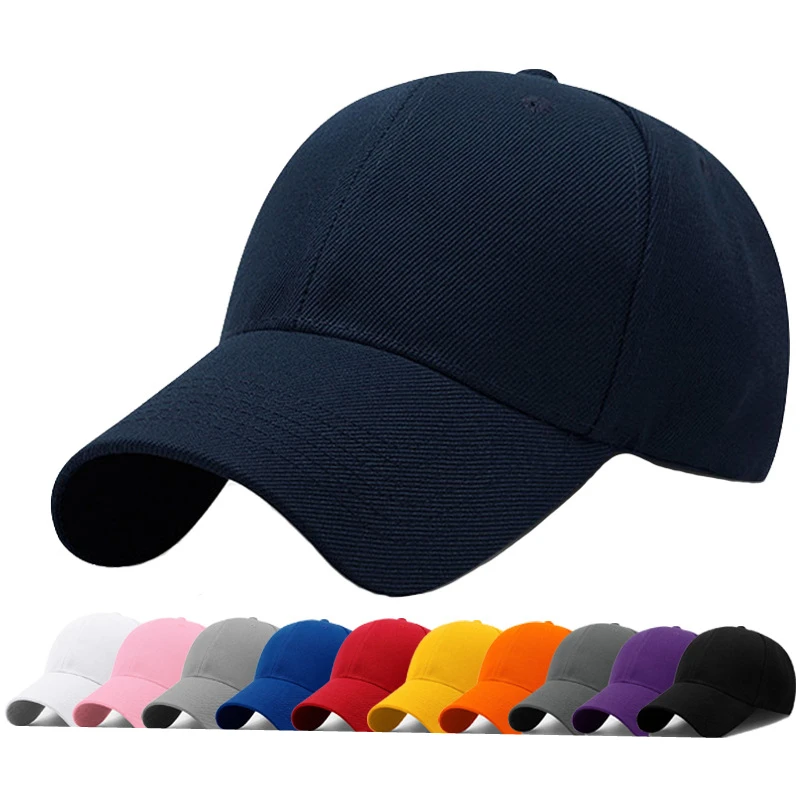 Wholesale Solid Color Baseball Cap Men Snapback Hat Summer Cap Hip Hop Fitted Cap Hats For Men Women Grinding Multicolor