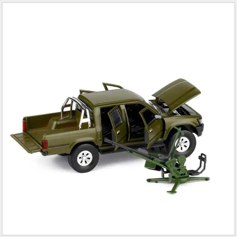 Online 132 Hailax pickup lkw modell, legierung simulation sound und licht spielzeug, bewaffneten wagen, freies verschiffen