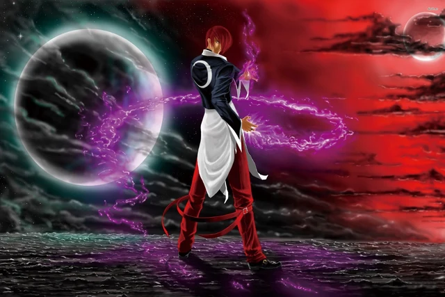 the king of fighters iori yagami anime guy fantasy kb307 living room