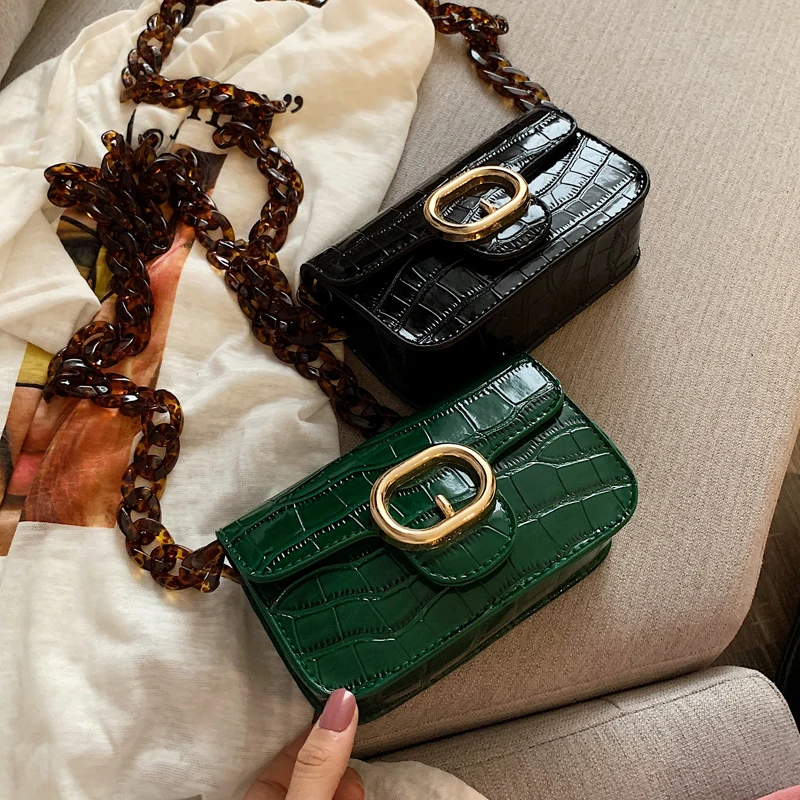 

Quality Stone Pattern Leather Crossbody Bags For Women Designer Small Handbags Chain Shoulder Messenger Bag Mini Purses Hand Bag