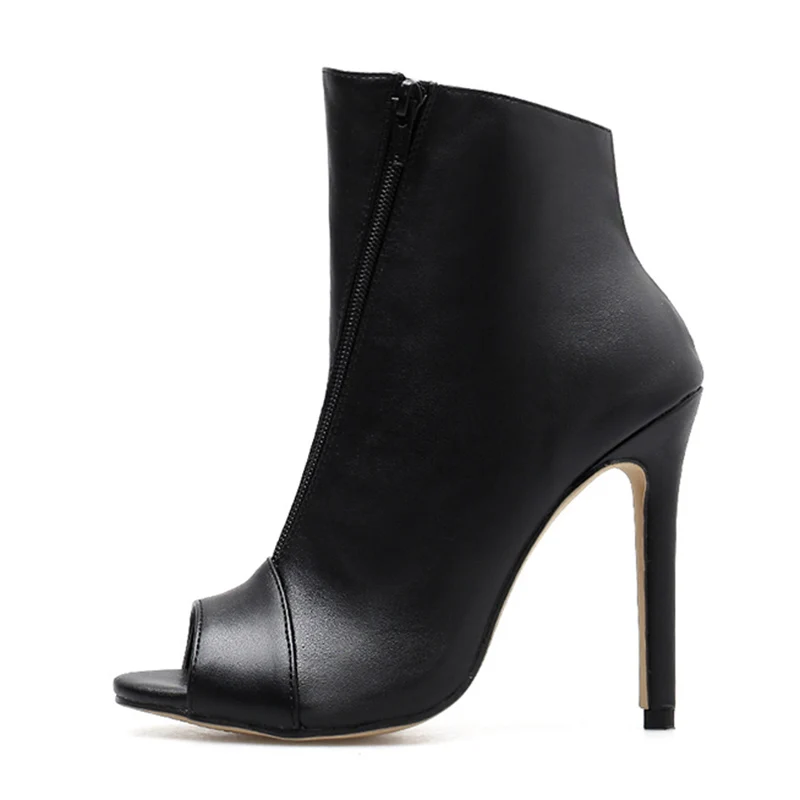 Cuero Delgados Pu Fiesta La Verano Tacones Botas Black Sexy De Los Nueva Moda Las Club Mujeres Cremallera Nocturno Sandalias En Altos Bombas Mujer w4qza6