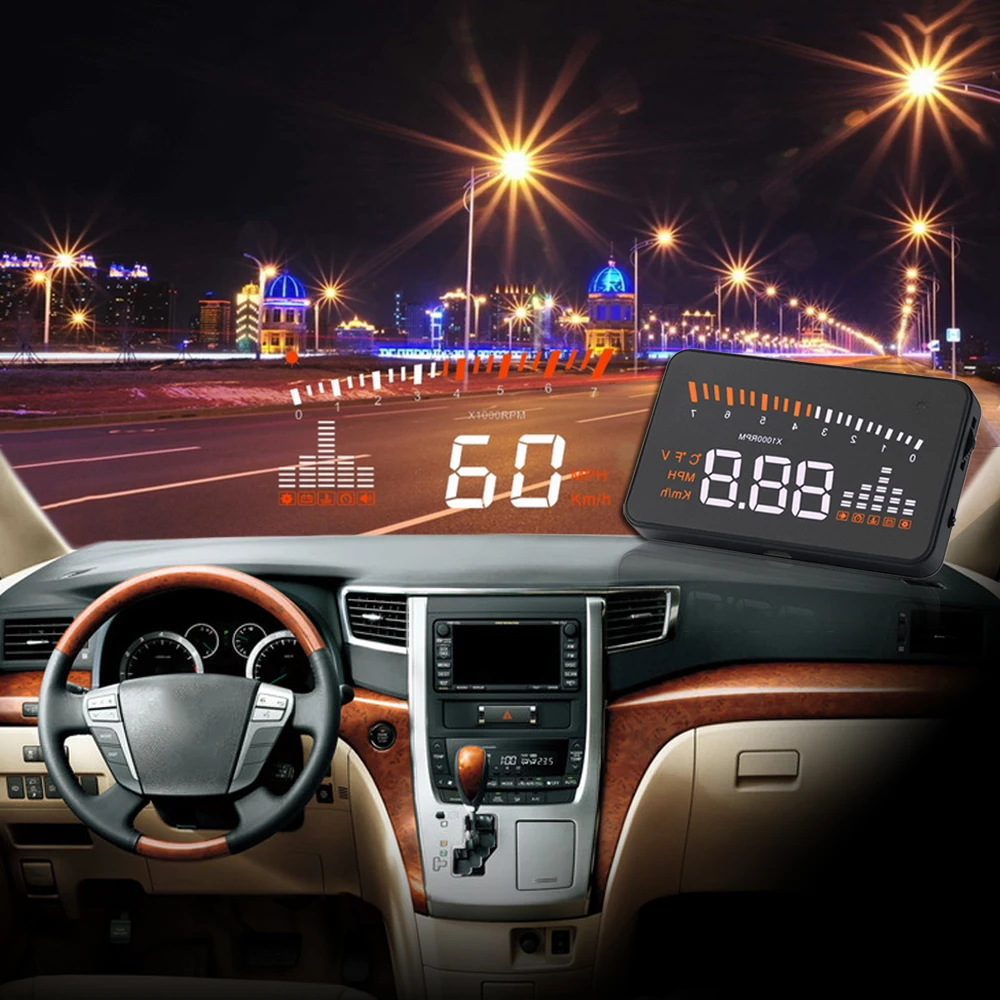Фирменная Новинка 3 дюймов автомобиль OBDII HUD Head Up Дисплей 3D Экран проектор